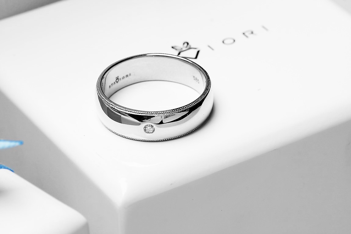 Emaga Złota obrączka OBD4079 - Diament